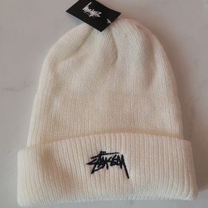 Stussy cream beanie